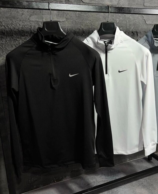 Xhaketë Nike Dri-FIT Half-Zip - E Zezë dhe E Bardhë